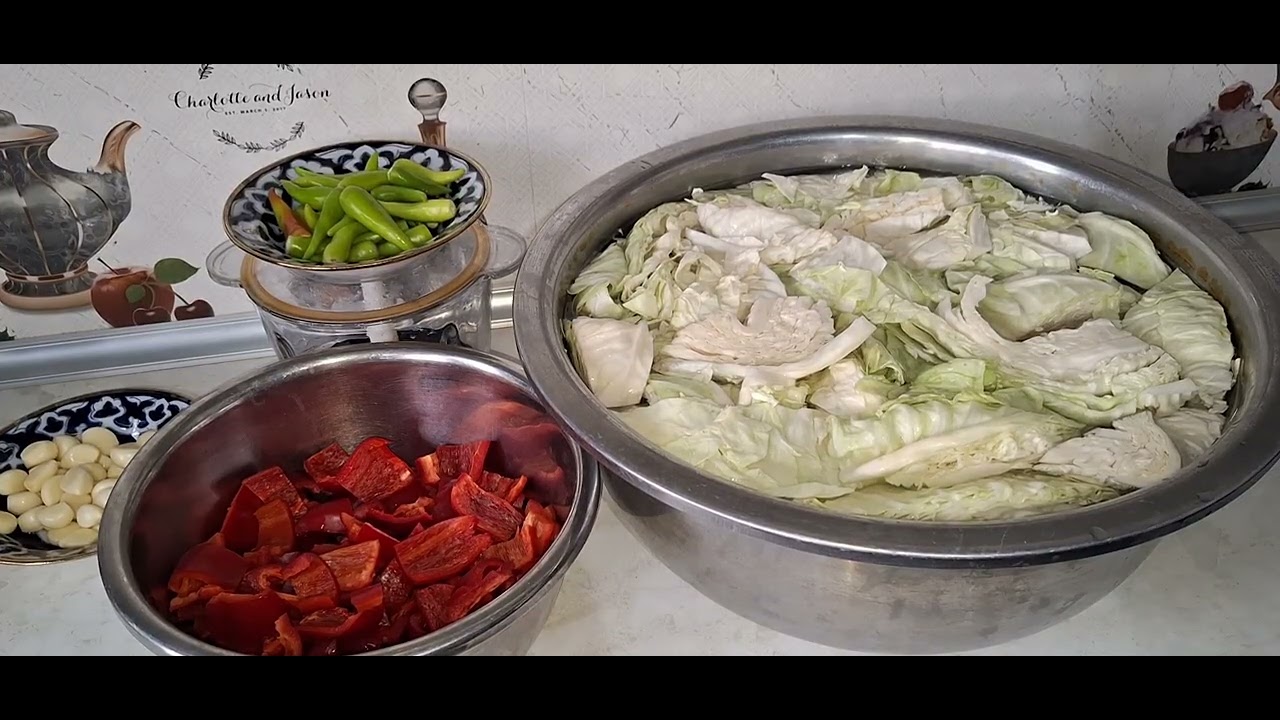 КАРАМ ТУЗЛАШ 🥬🌶ХРУСТЯЩАЯ СОЛЁНАЯ КАПУСТА💯👍