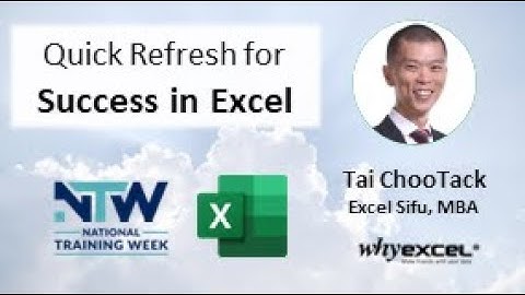 UNCUT | Quick Refresher for Success in Microsoft Excel | National Training Week | Excel Sifu