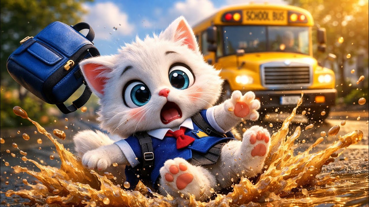 Cute Baby Cat’s 🐱 First Day at school 🏫 | Adorable Morning Routine