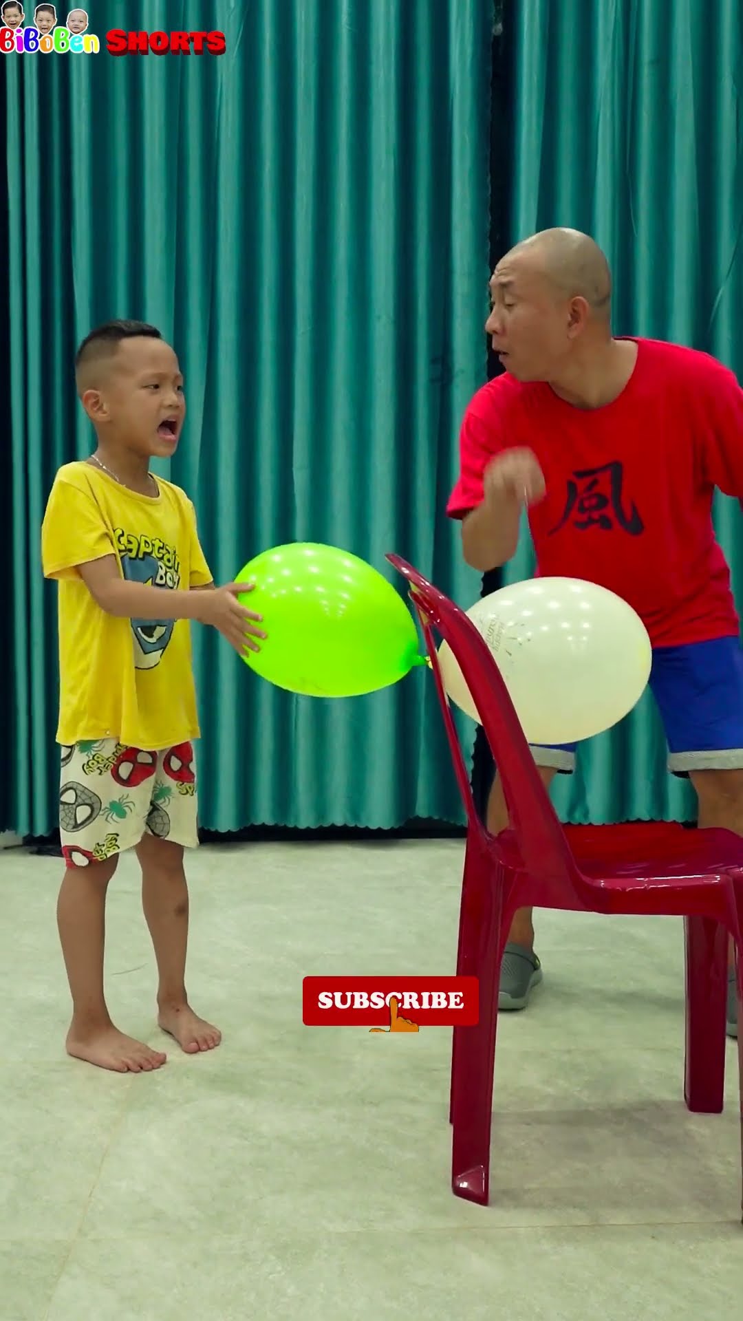 Funny video | Funny Dad helps son fix balloon problem? #funny #shorts