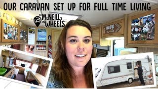 Our caravan set up for full time living UK | CARAVAN TOUR HD | The McNeills on Wheels