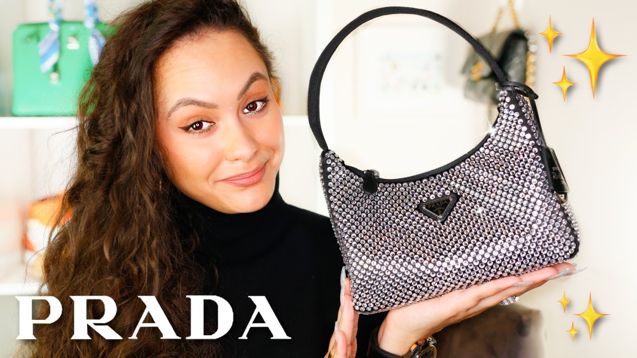 prada rhinestone bag