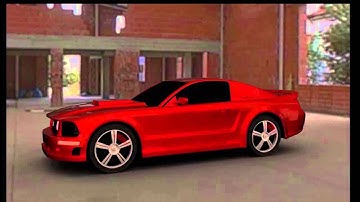 mustang car in maya