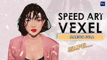 SPEED ART#3 SIMPEL VEXEL ART ( MARION JOLA ) PHOTOSHOP CS6 #tutorial
