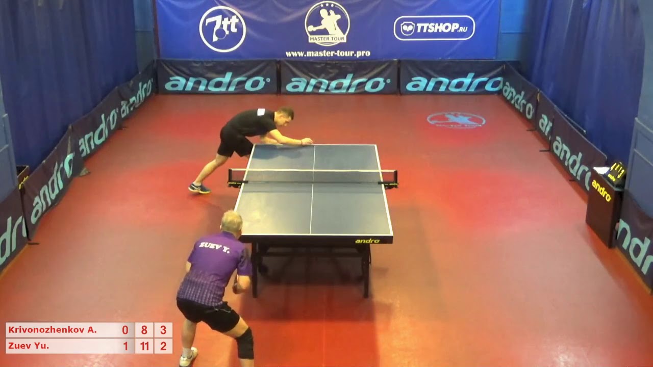 Настольный теннис матч 090318  18 Кривоноженков Артем Зуев Юрий за 1-2 место