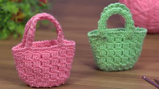 ✨️Incredible✨️Crochet very easy mini handbag 👜/bolsa de ganchillo/bolsa de crochê/örgü mini çanta