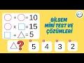 Bilsem Mini Test Soruları ve Çözümleri
