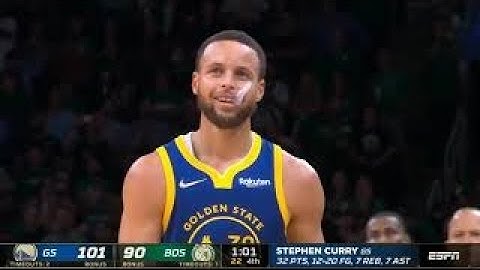 NBA Finals Gm 6! Iguodala sub in last play run it back w/ Curry, Thompson, Green! Game ball to Curry