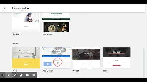 Google Sites-Choose Help Center Template