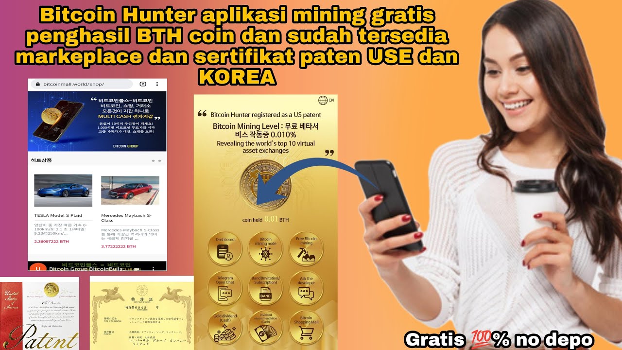 APLIKASI MINING CRYPTO BITCOIN HUNTER SUDAH BERSERTIFIKAT PATEN USE DAN ...