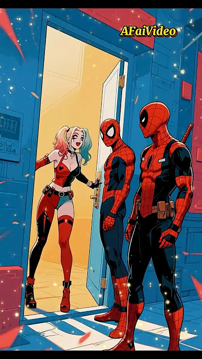 “Kidnap Chaos: Spider-Man & Deadpool vs. Harley Quinn”😂 #ytshorts #shorts #joker #funny #anime