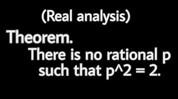 There is no rational such that p^2 = 2.