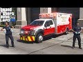 GTA 5 Paramedic Mod Vinewood Hills Ford F-450 SuperCab EMS Ambulance Responding To Emergency Calls