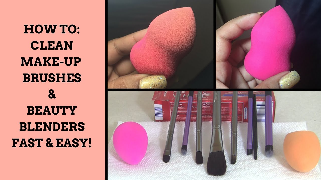HOW TO Clean makeup Brushes & Beauty Blenders Shradysstyle YouTube