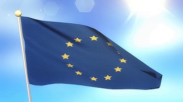 Free Video Footages - European Union Flag  , EU Flag animation  screen background