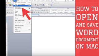 How to Open and Save Word Document on Mac 2020