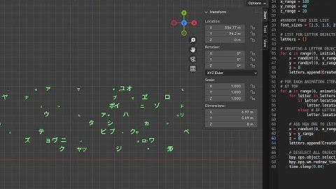 Matrix Rain Animation - Blender & Python | 3D Coder #1