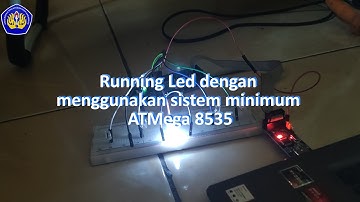 Running Led dengan menggunakan sistem minimum ATMega 8535