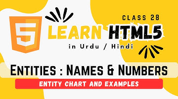How to Use HTML Entities to Add Special Characters to Web Pages | Class 28 Urdu / Hindi