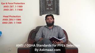 ANSI / OSHA Standards for PPEs Selection by Askmaaz
