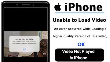 Iphone Gallery Videos Not Playing||Unable To Load Video Iphone An Error Occurred