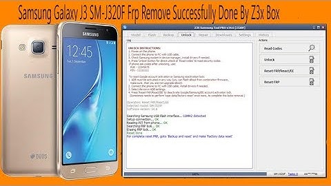 Samsung Galaxy J3 SM J320F Frp Remove Successfully Done By Z3x Box
