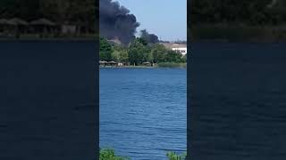 🔥В АЛЧЕВСЬКУ ПАЛАЄ СКЛАД ІЗ БОЄПРИПАСАМИ ОКУПАНТІВ🔥30.07.22.