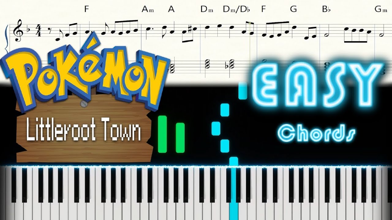 Pokémon - Littleroot Town Theme | EASY piano tutorial with CHORDS - YouTube