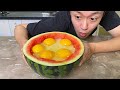 當西瓜加上白米加上雞蛋，味道超驚喜！When watermelon, white rice and egg are added, the taste is super surprise!