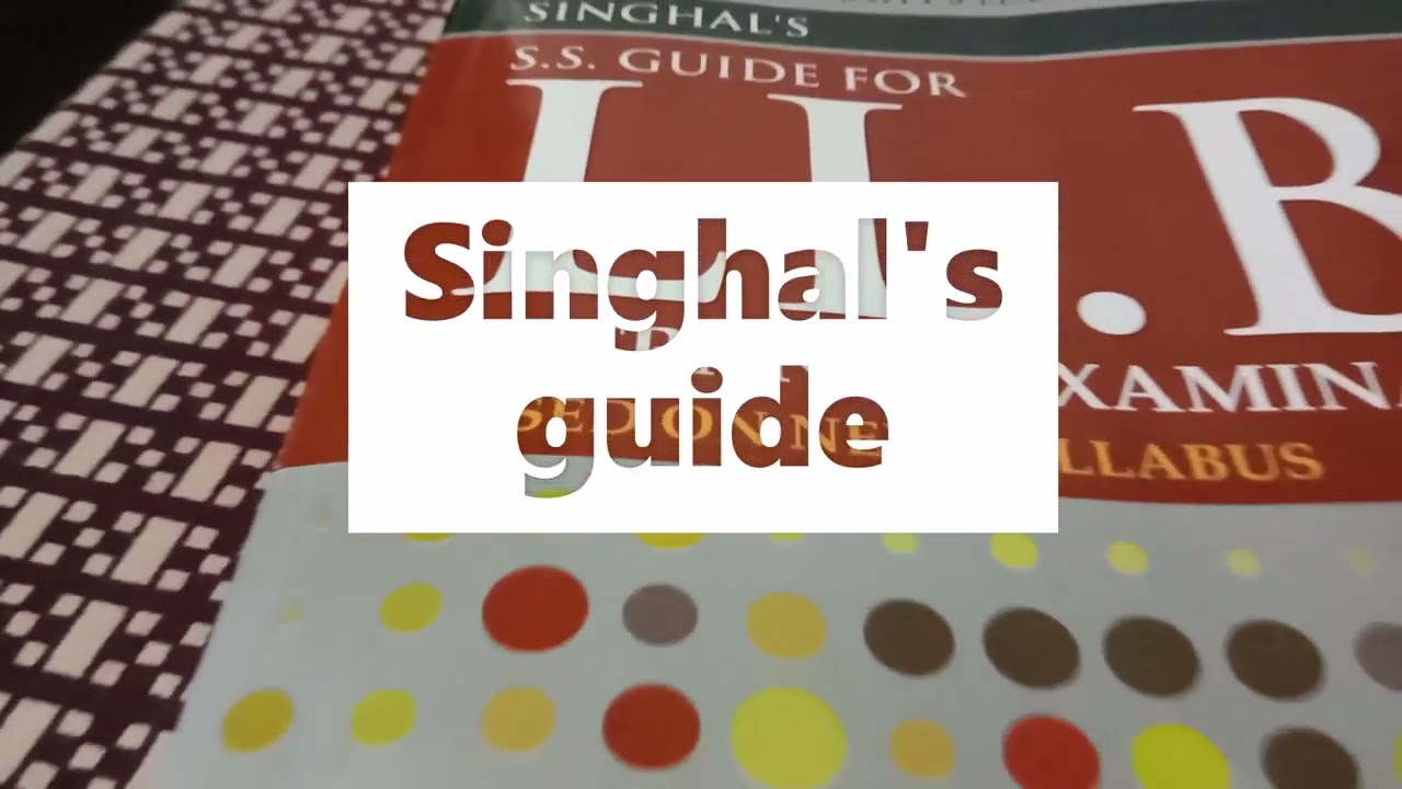 Important book list for law entrance exam | Singhal's ss guide for llb entrance examination.