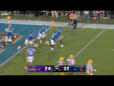 Ole Miss Game Winning Interception vs LSU 2026 College Football