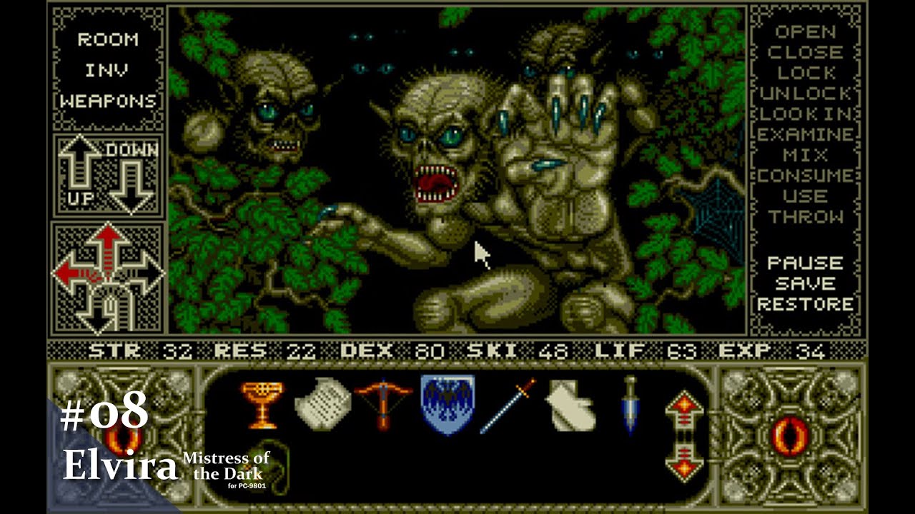 Play】PC-9801 Elvira（エルヴァイラ）#08 レトロゲーム - YouTube