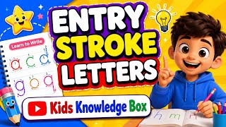 🌟 Entry Stroke Letters for Kids | Easy Handwriting Practice |#kidsknowledgebox#kidslearning#viral