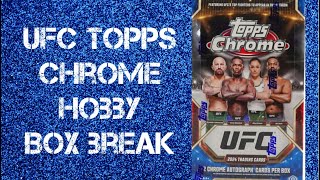 2024 UFC Topps Chrome Hobby Box Break Case hit! 2 autos!