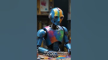 Robot Discovers Painting - I | Art Sparks Joy | Creative Expression for Kids #shorts