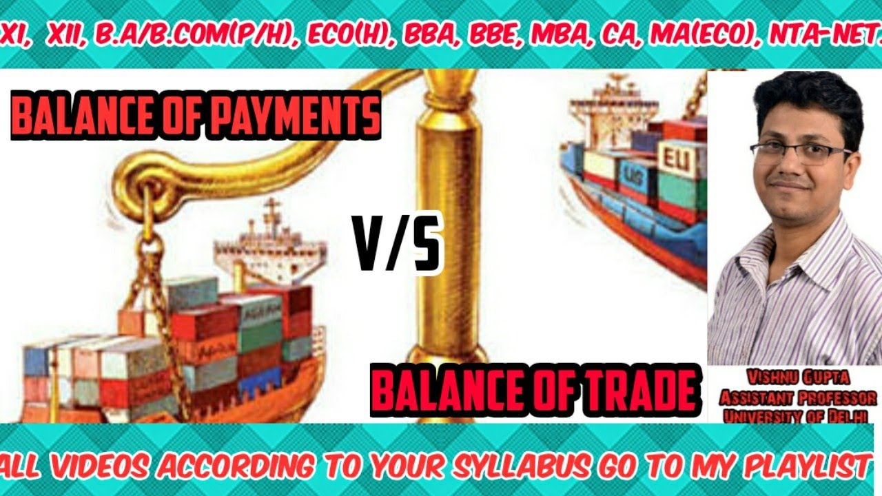 balance of payment and balance of trade - YouTube