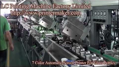 7 Colors Automatic UV Screen Printer on Glass Bottles