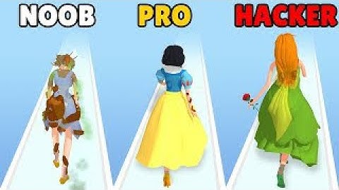 NOOB vs PRO vs HACKER In PRINCESS RUN 3D🔥