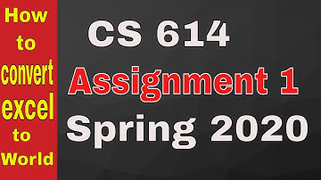 CS 614 how to convert excel to world springg 2020 | complete tutorial | learn with zaheer ul islam