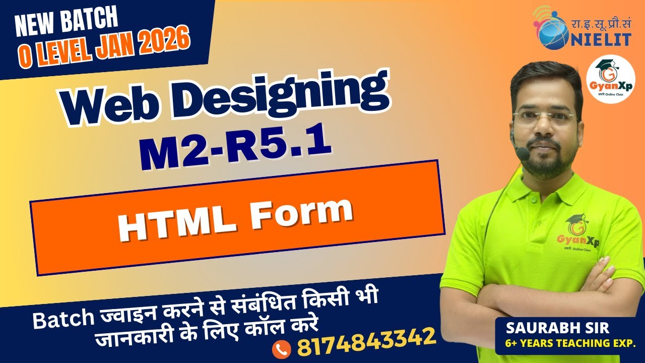 HTML Form | Web Designing (M2-R5.1) | O Level | New Batch Jan 2026 ...
