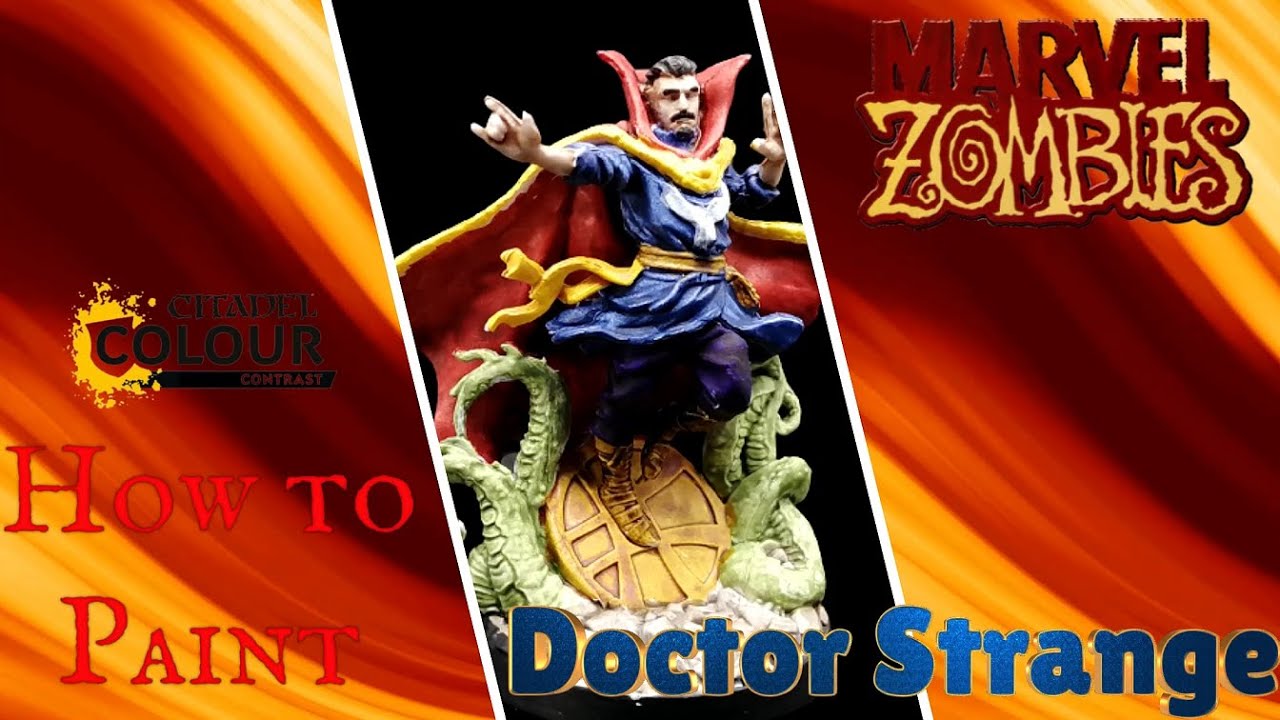How to Paint Doctor Strange from Marvel Zombies a Zombicide Game YouTube
