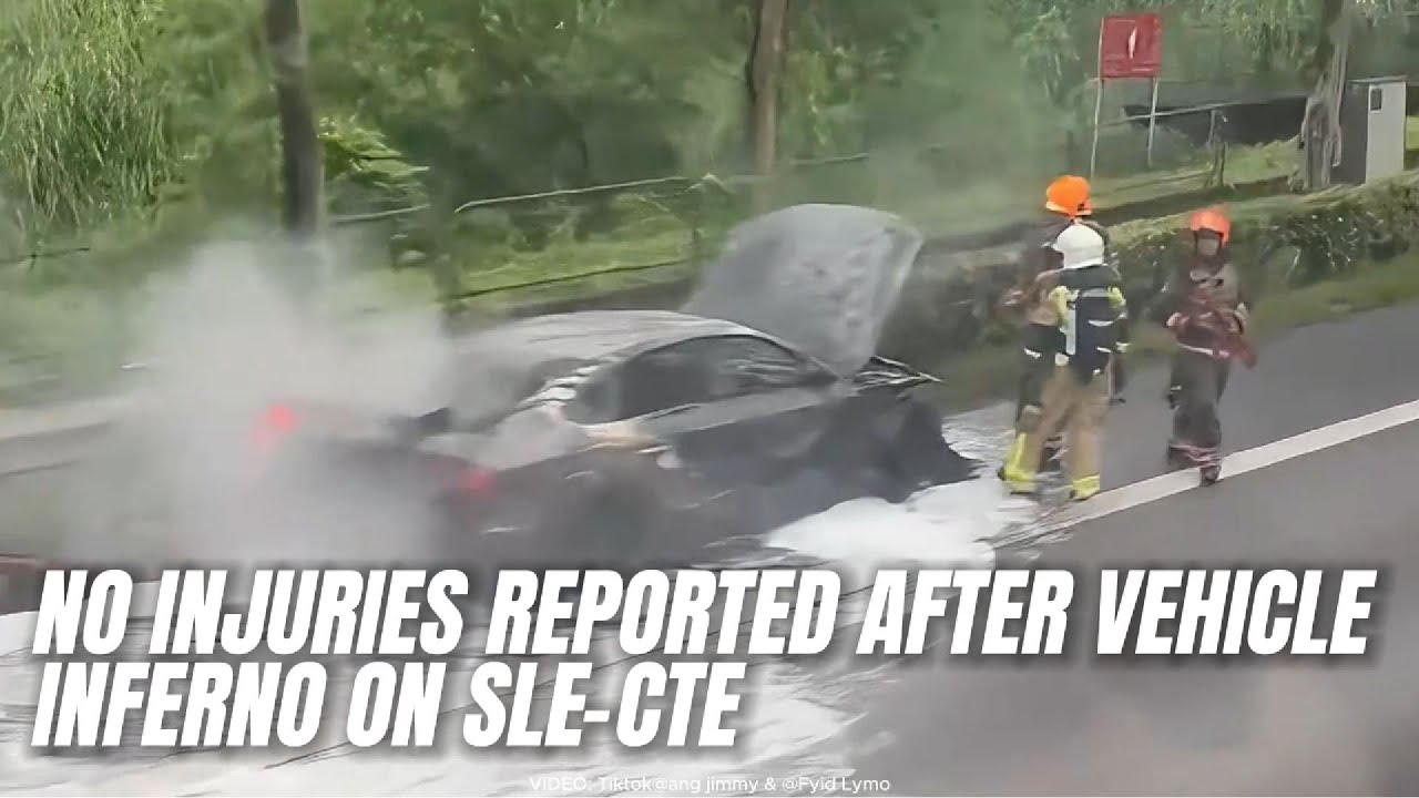 No Injuries Reported After Vehicle Inferno on SLE-CTE - YouTube