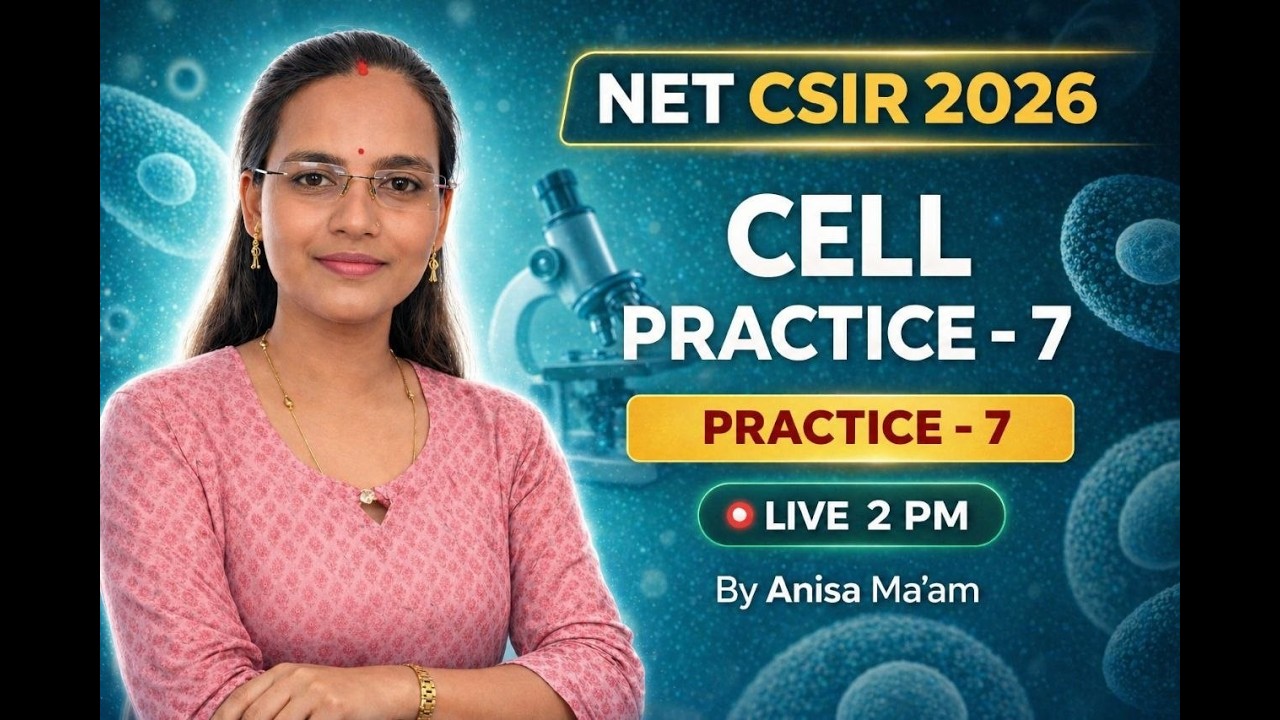 NET CSIR 2026 | Cell Practice - 7 🔬 | Important Questions + MCQs | By ...