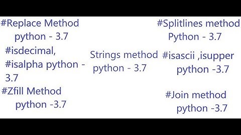 Lecture 25 :- Strings ( part - 5 ) || Strings Methods || Python - 3.7 || LearningStrome Academy