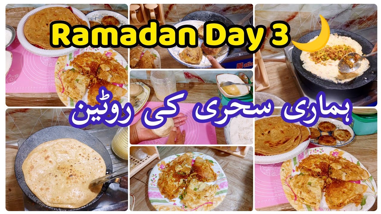 Ramadan Series Day 3 🌙 Heavy Energy Sehri Routine 💪 Paratha, Stuffed Omelette & Shami Kabab 