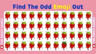 Find the ODD One Out - Fruit Edition  🍇🍎🍊Easy, Medium, Hard Levels Quiz #emojichallenge #emoji