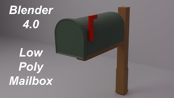 blender tutorial - Low Poly Mailbox - 05