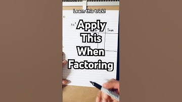 Easy trick when factoring trinomials #maths #algebra #mathematics