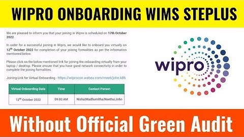 Wipro Start Sending Onboarding Mail