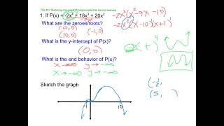 41. Graphing polynomials - not factored